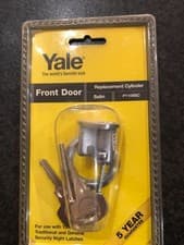 Image of Yale Locks -Replacement Rim Cylinder  Satin P1109SC 2 Keys FREE P&P