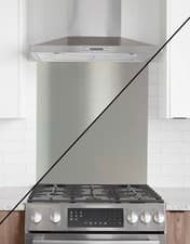 Image of Kitchen Splashback - aluminium composite - Matt/Gloss Traffic Grey - 2 sizes