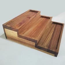 Image of 3 Bamboo Tier Spice Rack Seasoning Organizer for Pantry