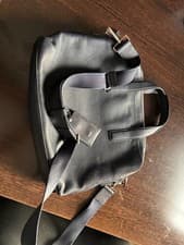 Image of Large unisex Boss leather business/leisure bag. New/unused. Blue Cost £200 new