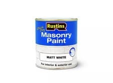 Image of Rustins Quick Dry Masonry Paint Matt Finish Matt White 500ml