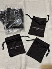 Image of Emporio Armani Gioielli Black Jewelry Pouch Bag 5 pieces per pack NEW