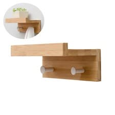 Image of Shelves for Wall Decorative Shelf Bamboo Shelving Unit Storage Rack