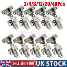 Image of Cabinet Hinges Soft Close Kitchen Cupboard Door Slow Shut Full overlay 35mm