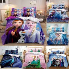 Image of Frozen Girls Quilt Duvet Cover Pillowcase Bedding Set Single Double🎁