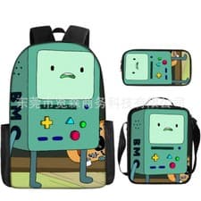 Image of Cosplay Adventure Time with Finn Jake Kids Backpack Schoolbag Pencilcase Bag