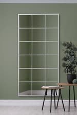 Image of Extra Large White Window Leaner - Wall Mirror 69" X 33" 174 x 85cm MirrorOutlet