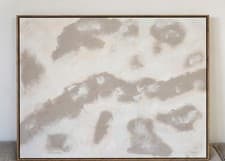 Image of Framed Abstract Canvas 60x80cm | Neutral Textured ArtModern Minimalist Painting