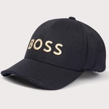 Image of Men's Hugo Boss Black Embossed Logo Breathable Baseball Cap One Size RRP £50