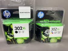 Image of Genuine HP 302XL Black & Tri-Colour F6U68AE F6U67AE High Yield Ink Cartridges