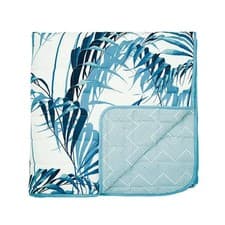 Image of Sanderson Palmhouse Eucalyptus 260x265cm Quilted Throw