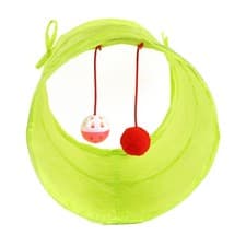 Image of Cat Tunnel Foldable Cat Tunnel Pet Supply Fluorescent Green Foldable Cat Tunnel