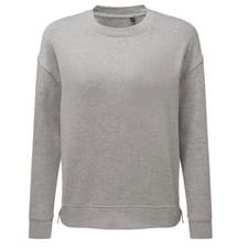 Image of TriDri Womens/Ladies Heather Recycled Side Zip Sweatshirt RW8524
