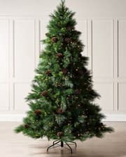 Image of Pre-Lit Portland Spruce Christmas Tree, 7.5 ft