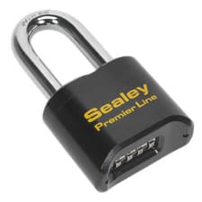 Image of Sealey Steel Body Combination Padlock Long Shackle Heavy Duty 62mm PL603L