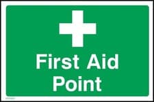 Image of First Aid Point Sign or Sticker - All Material & Size options available (CSSS23)