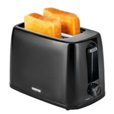 Image of GEEPAS 2 Slice Bread Toaster 6 Level Browning with Crumb Tray Cancel 650W Black