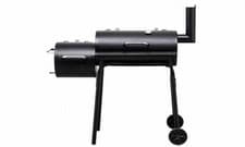 Image of Large Barrel Smoker Barbecue charcoal Grill BBQ Grill Outdoors Garden Camping