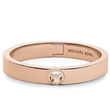 Image of MICHAEL KORS FULTON ROSE GOLD TONE,DELICATE HINGE BANGLE BRACELET MKJ3251