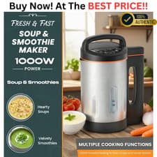 Image of Premium Multi-Functional 1000W Smart Soup Maker 1.8L Stainless Steel,Fast & Easy