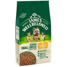 Image of James Wellbeloved Adult Dog Senior Small Breed Turkey & Rice Kibble 7.5kg