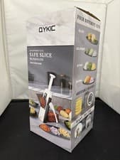 Image of QYKIC Safe Slice Mandoline Built In Blades Food Slicer 4 Cutter Modes - Green
