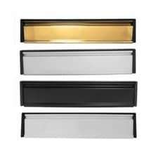 Image of 10" & 12" Inch Letter Box Plate Set UPVC Double Glazing Wooden Door UAP