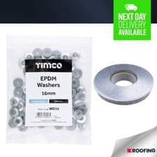 Image of Timco 16mm EPDM Galvanised Metal Washer With Rubber *100 Pieces*