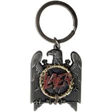 Image of Slayer Keyring Classic Eagle Band Logo Official New Silver Metal Keychain