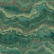 Image of WOW164 Mila Marble Textured Wallpaper Emerald Gold 10m Roll Elegant Look