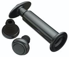 Image of BarCraft Vacuum Wine Pump Preserver Set with 2 Plastic Bottle Stoppers Black
