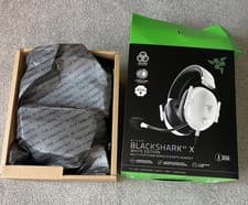 Image of Razer Blackshark V2 X Wired Over-Ear Gaming Headset - White, A