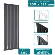 Image of Horizontal Vertical Designer Radiator Oval Column Flat Panel Central Heating