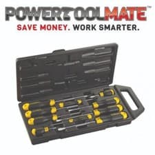 Image of Stanley 265014 10 Piece Cushion Grip Screwdriver Set Flared / Pozidriv Parallel