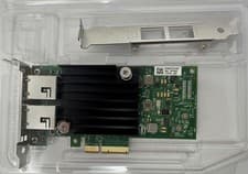 Image of Dell Intel X550-T2 2-Port 10Gb RJ45 10GBASE-T PCIe Network Adapter FH 4V7G2 10GB