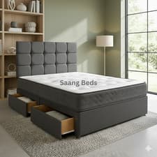 Image of NEW ORTHOPAEDIC DIVAN BED SET WITH MATTRESS AND HEADBOARD 3FT 4FT6 5FT King