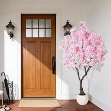 Image of Cherry Blossom Tree 5ft/6ft/7ft Potted Artificial Plant with Realistic 3D Blooms