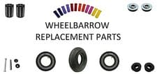 Image of wheelbarrow replacement parts accessories grips axle innertube bushes bearings