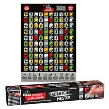 Image of Bucket List 100 Scratch Off Poster Fitness Christmas Gift Woman Man