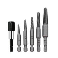 Image of 6Pcs Stud Screw Extractor Remover With Versatility Fit 8-11mm (#3), 11-14mm (#4)