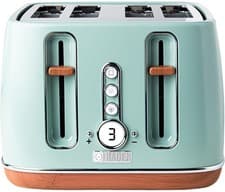 Image of Haden Dorchester Toaster 4 Slice – Stainless Steel Body - Modern LCD Display - 6
