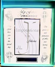 Image of My First Communion Frame, 4 x 6 Print, Silver Plated, New, Boxed, FS42046.