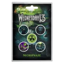 Image of Wednesday 13 Necrophaze New & Official Button Badge Set