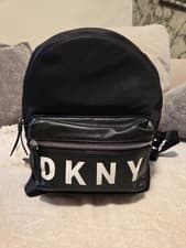 Image of DKNY Casey Medium Backpack In Black NWT Goth Functional Festival 