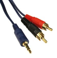 Image of Shielded 15m Stereo 3.5mm Jack to 2 RCA Twin Phono Cable RCA Audio Speaker Lead