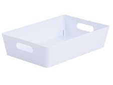 Image of White Wham Plastic Rectangle Studio Handy Storage Basket 25.5cm x 17cm x 6cm 2L