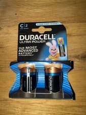 Image of Duracell Ultra Power C Batteries (Pack of 2) LR14 MX1400 – New Sealed