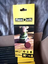 Image of Pack of FlexOvit 180 Grit Extra Fine Grade Sandpaper sheets x 10 NEW