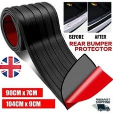 Image of Car Rear Boot-Bumper Sill Body Guard Protector Rubber Plate Trim Strip-Cover UK.