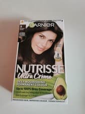 Image of Garnier Nutrisse Ultra Creme Permanent Hair Colour 3 Darkest Brown